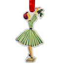 Vintage Lady Hanging Mistletoe Ornament-1