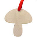 Mushroom with Happy Face Wooden Ornament-2