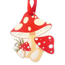 Vintage Mushroom Wooden Ornament-1