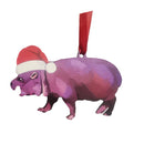 Moo Deng Hippo Wooden Ornament-1