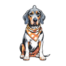 Tennessee Bluetick Coonhound Ornament-3