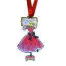 It's Christmas Vintage Lady with Sign Ornament-1