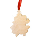 Woman Dancing with Santa Wooden Ornament-2
