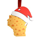 Wisconsin Cheese with Santa Hat Ornament-1