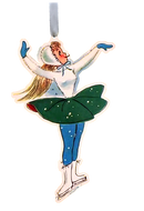 Vintage Ice Skater Ornament-3