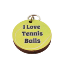 I Love Tennis Balls Dog Tag-2