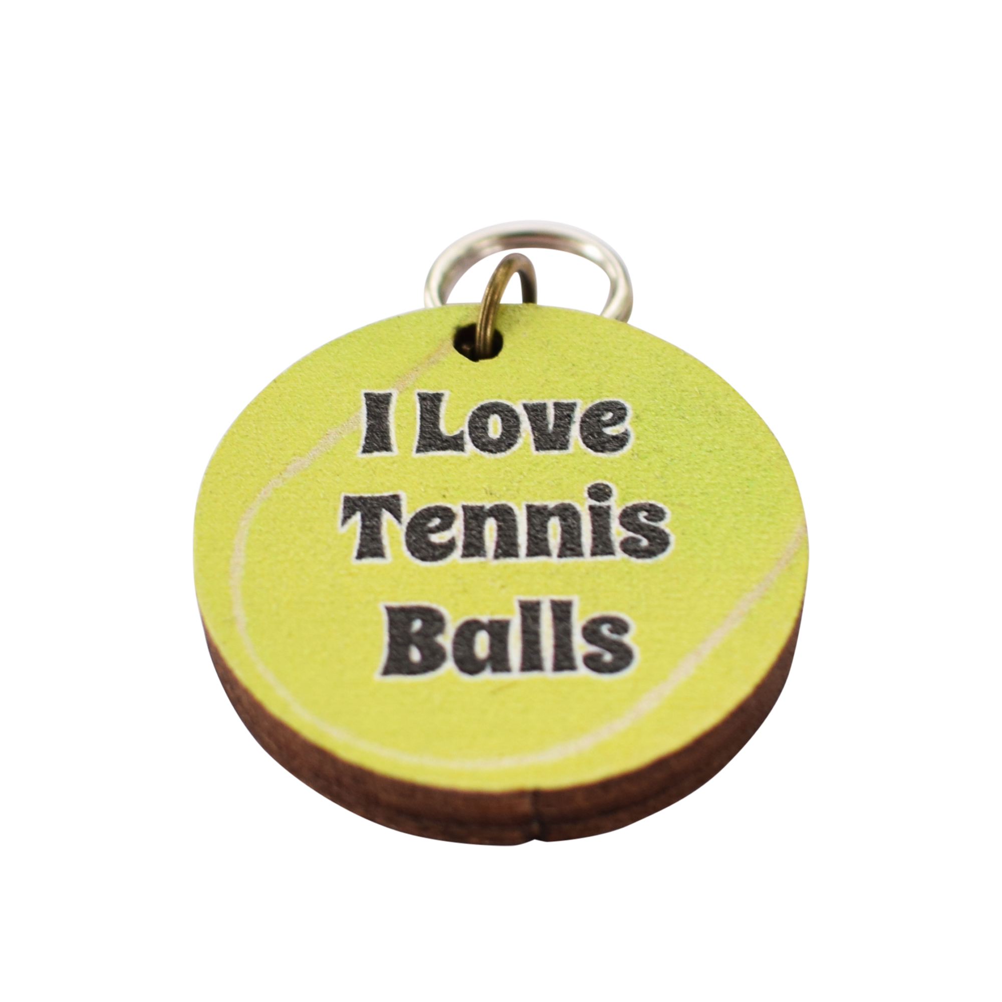 I Love Tennis Balls Dog Tag
