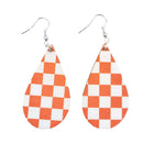 Tennessee Checkerboard Teardrop Earrings-2