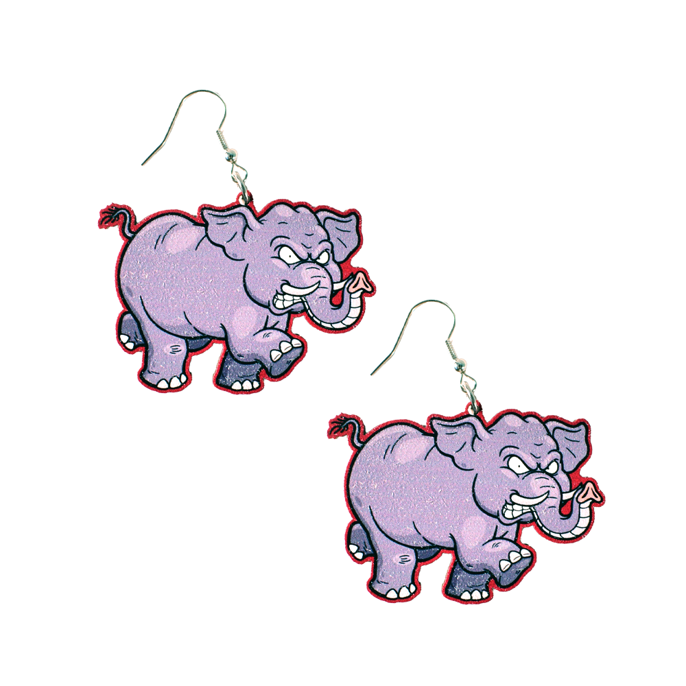 Angry Elephant Earrings