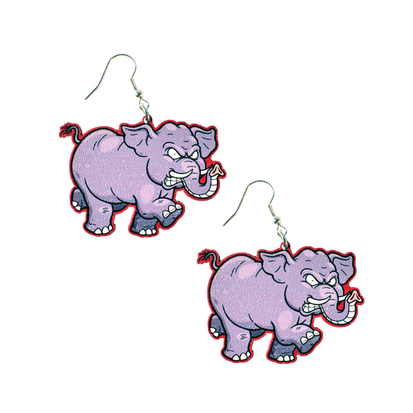 Angry Elephant Earrings