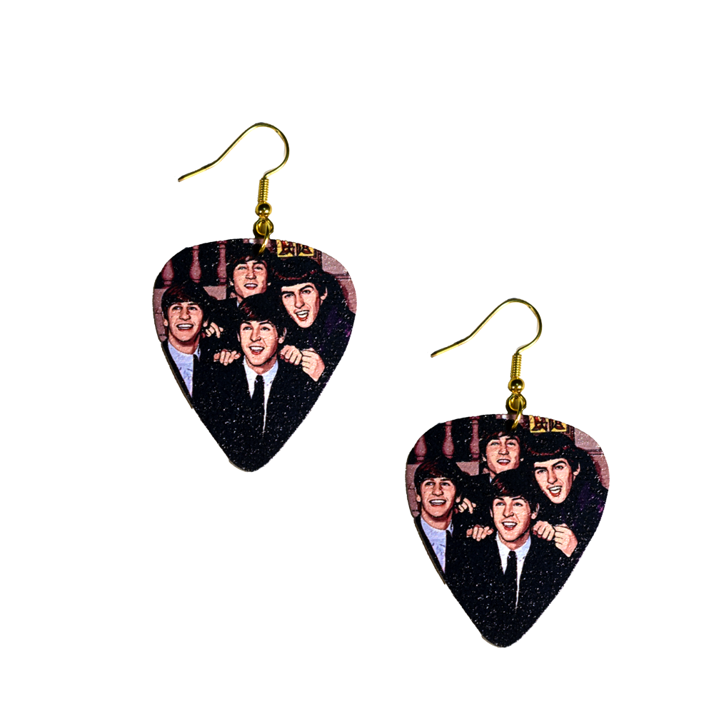 The Beatles Guitar Pick Earrings