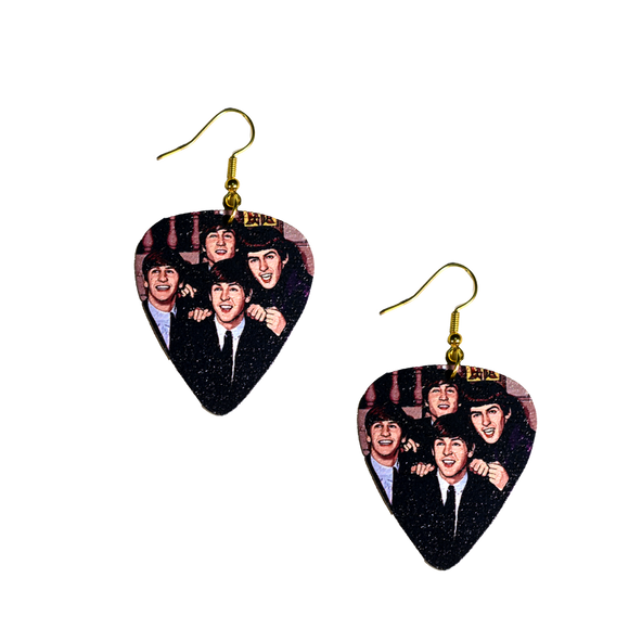 The Beatles Guitar Pick Earrings