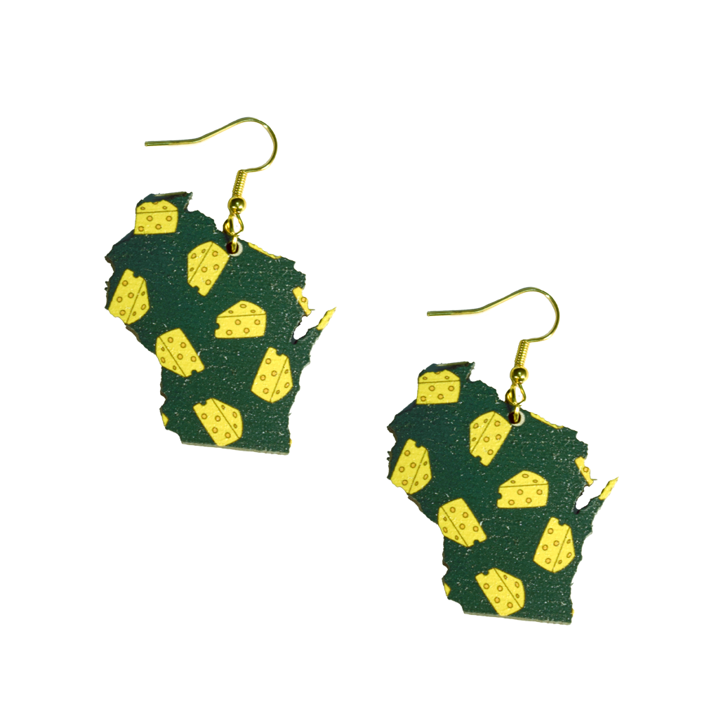 Wisconsin Cheese Pattern Earrings