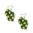 Wisconsin Cheese Pattern Earrings-1