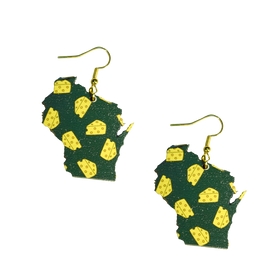 Wisconsin Cheese Pattern Earrings
