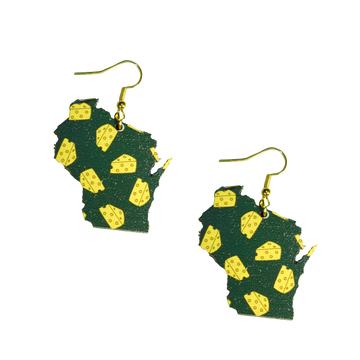 Wisconsin Cheese Pattern Earrings