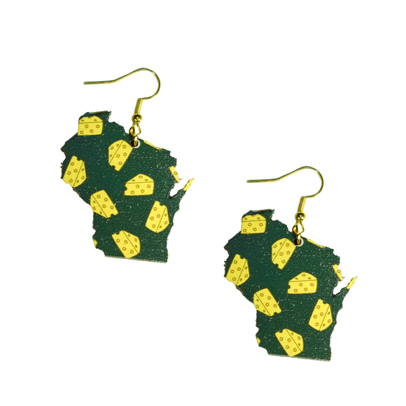 Wisconsin Cheese Pattern Earrings