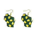 Wisconsin Cheese Pattern Earrings-2
