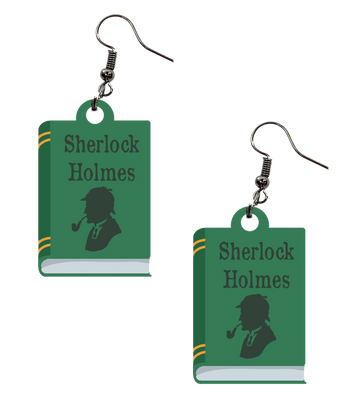 Sherlock Holmes Book Earrings