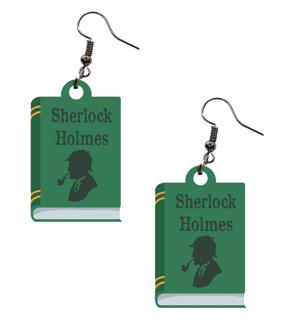 Sherlock Holmes Book Earrings
