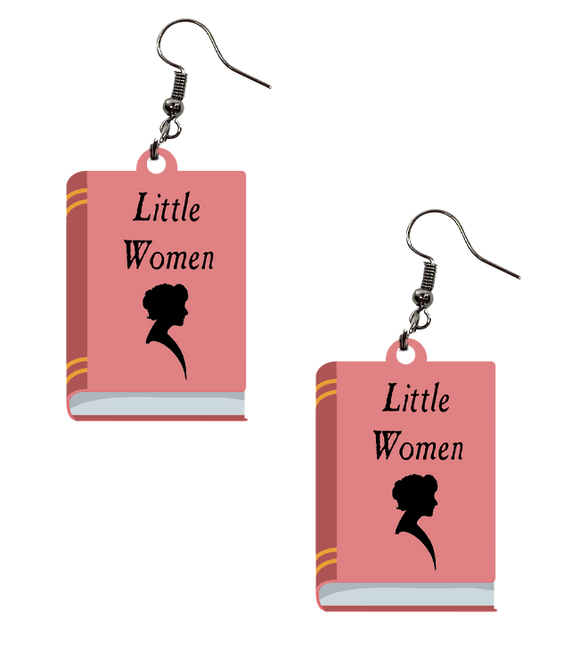Little Women Book Earrings