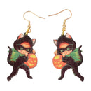 Cat Thief Halloween Earrings-1