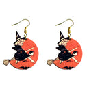 Little Witch on Broom Earrings-2