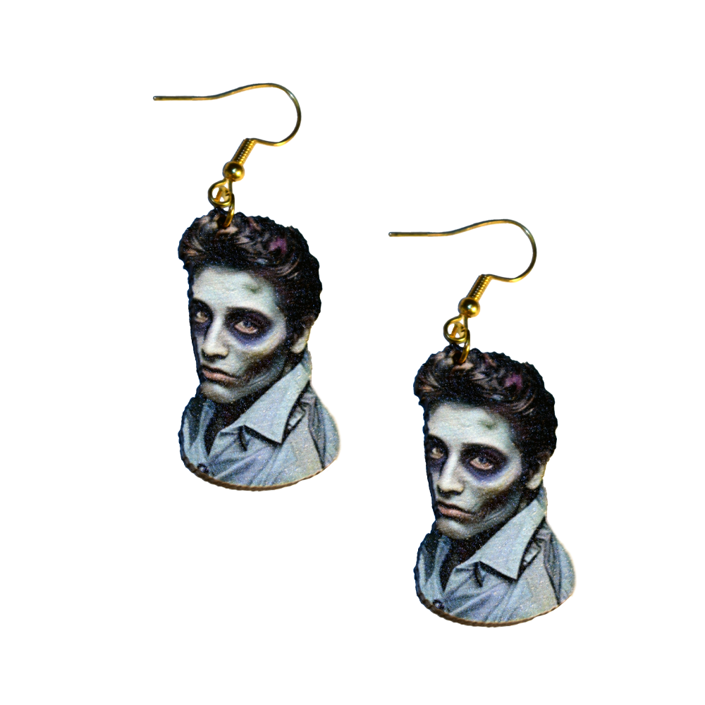Zombie Elvis Earrings