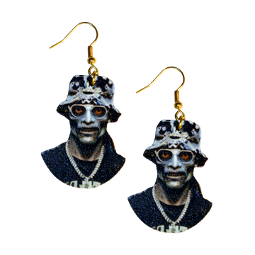 Zombie Hip Hop Star Earrings