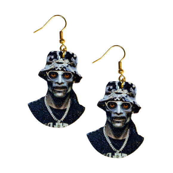 Zombie Snoop Dogg Earrings