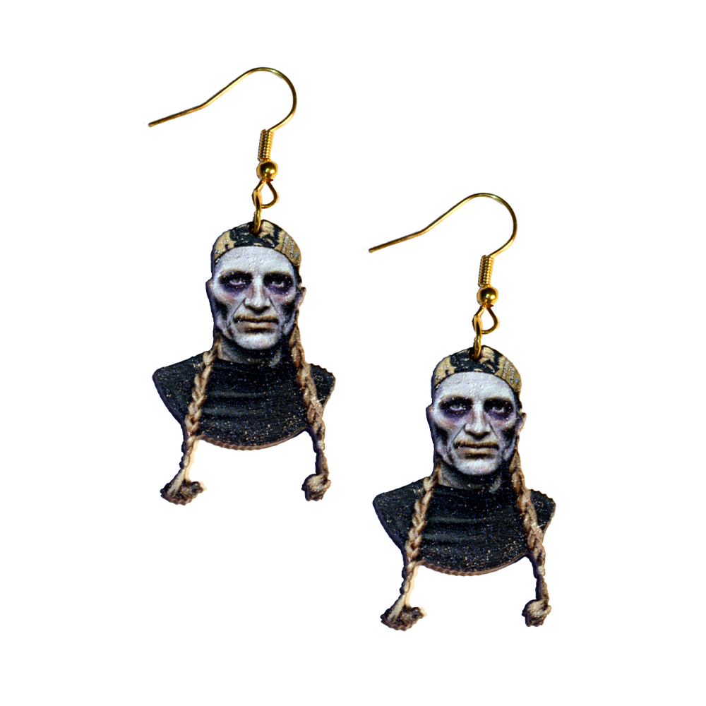 Zombie Willie Nelson Earrings