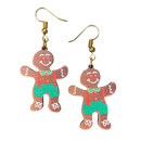 Gingerbread Men Holiday Earrings-1