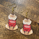 Christmas Cats Holiday Earrings-2