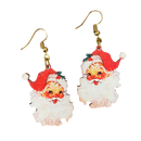 Vintage Santa Holiday Earrings-1