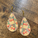 Vintage Santa Teardrop Holiday Earrings-2