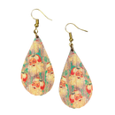 Vintage Santa Teardrop Holiday Earrings-1