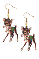Vintage Reindeer Earrings-2