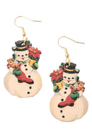 Vintage Snowman Earrings-2