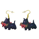 Christmas Scottie Dog Earrings-2