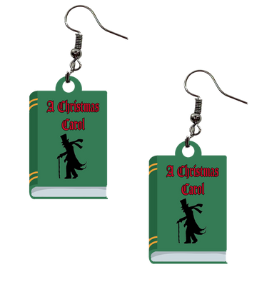 A Christmas Carol Book Earrings