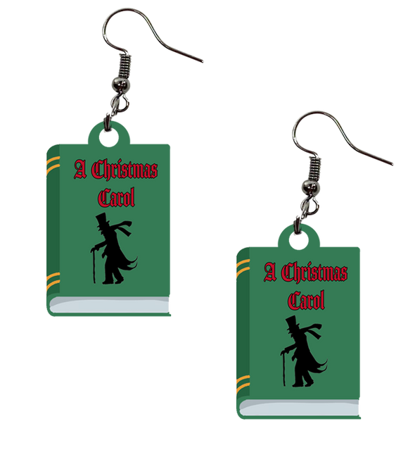 A Christmas Carol Book Earrings