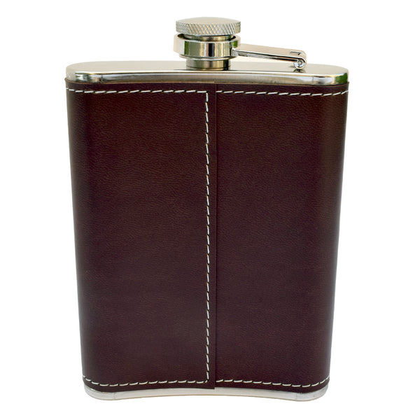 Frank Sinatra Quote Leather Flask