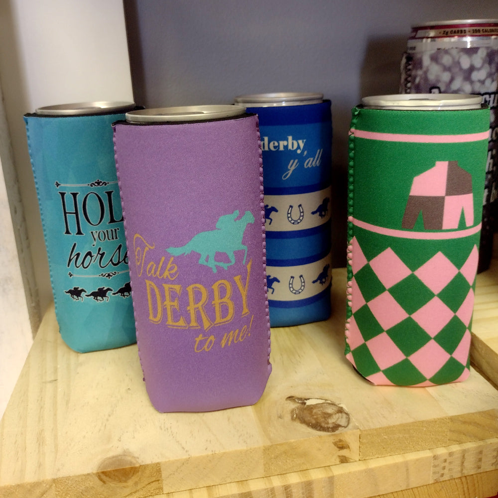 Talk Derby to Me Slim Koozie