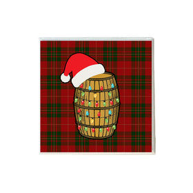 Bourbon Barrel with Christmas Lights Coaster