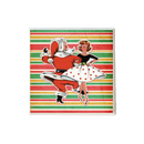 Lady Dancing with Santa Coaster-1