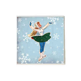 Vintage Ice Skater Coaster