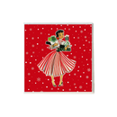 Vintage Lady Holding Presents Coaster-1