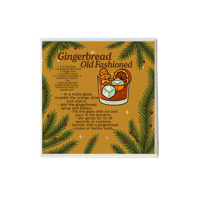 Gingerbread Old Fashioned Recipe Coaster