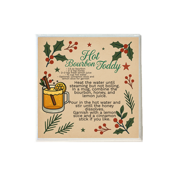 Hot Bourbon Toddy Recipe Coaster