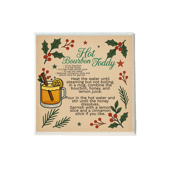 Hot Bourbon Toddy Recipe Coaster